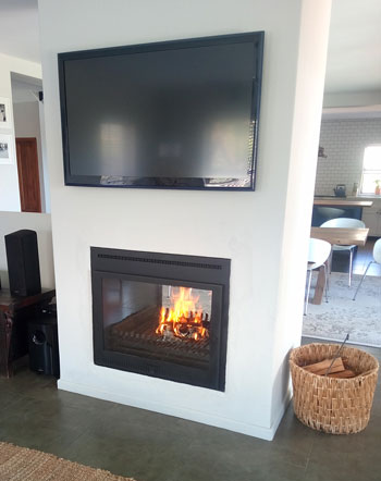 850 mm Double-sided Contemporary Built-in fireplace 